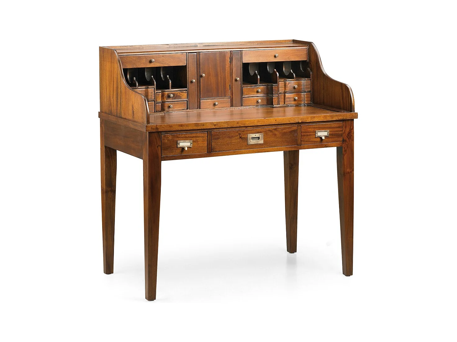 Bureau secrétaire en bois d'acajou massif FALKANE