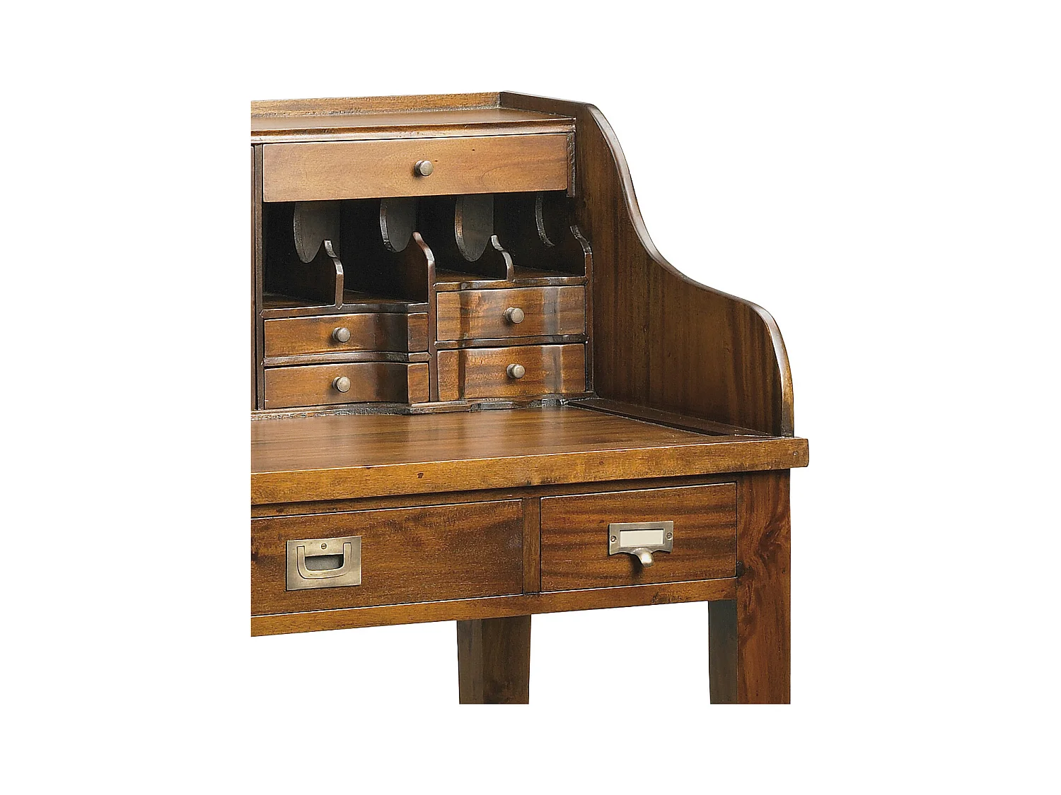 Bureau secrétaire en bois d'acajou massif FALKANE