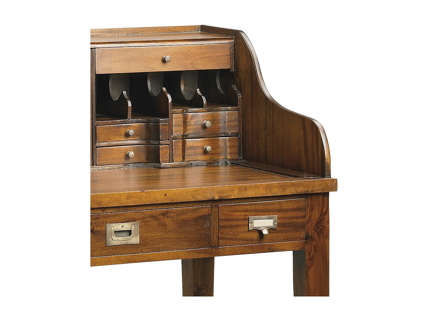 Bureau secrétaire en bois d'acajou massif FALKANE