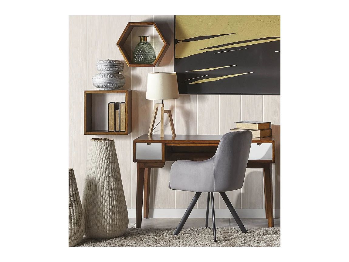 Bureau bois massif de mindi Kretos 120cm