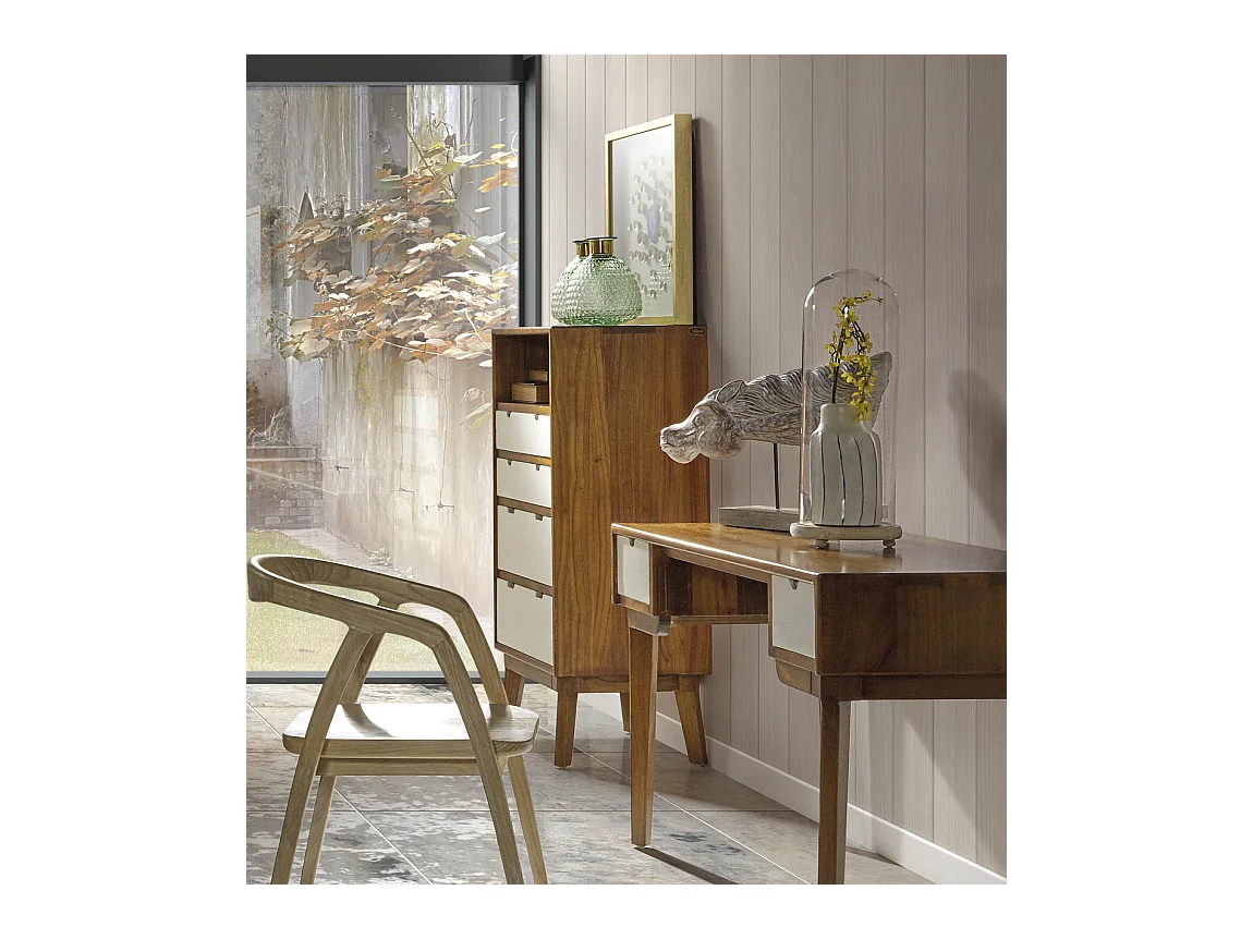 Bureau bois massif de mindi Kretos 120cm