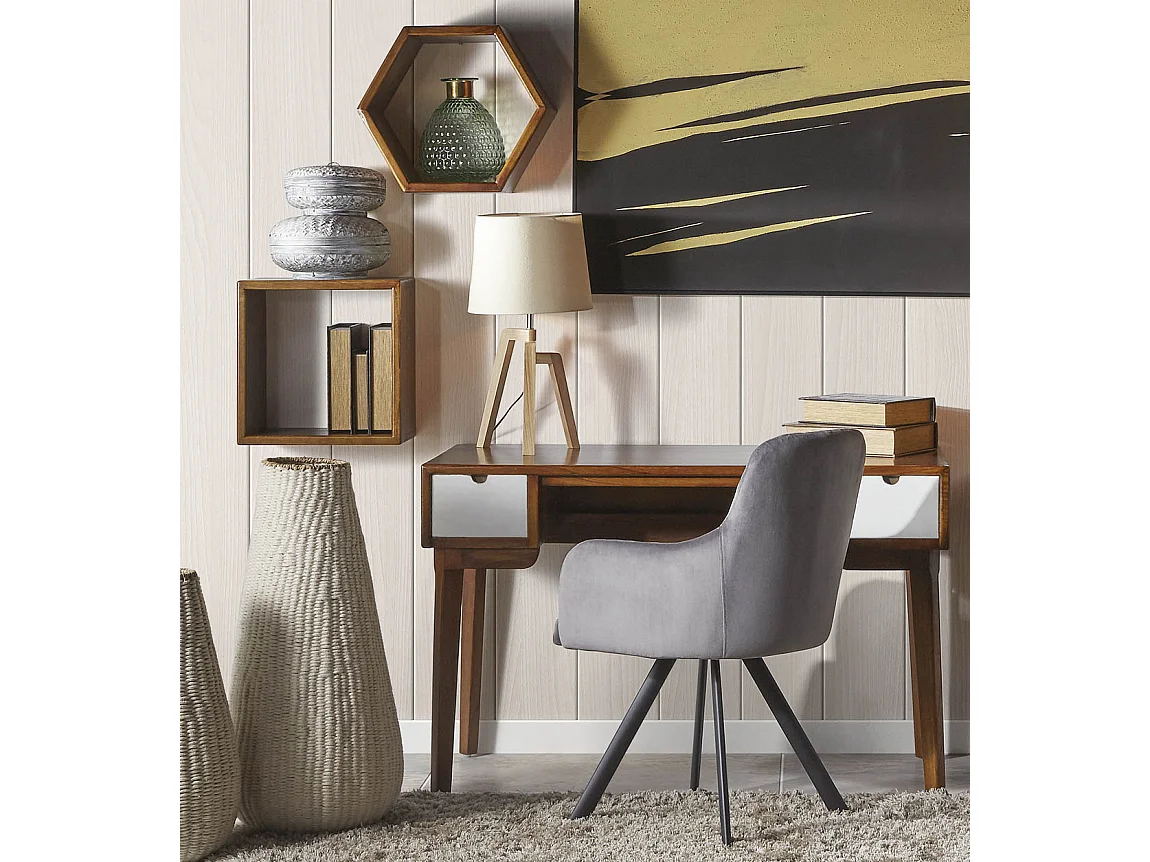 Bureau bois massif de mindi Kretos 120cm