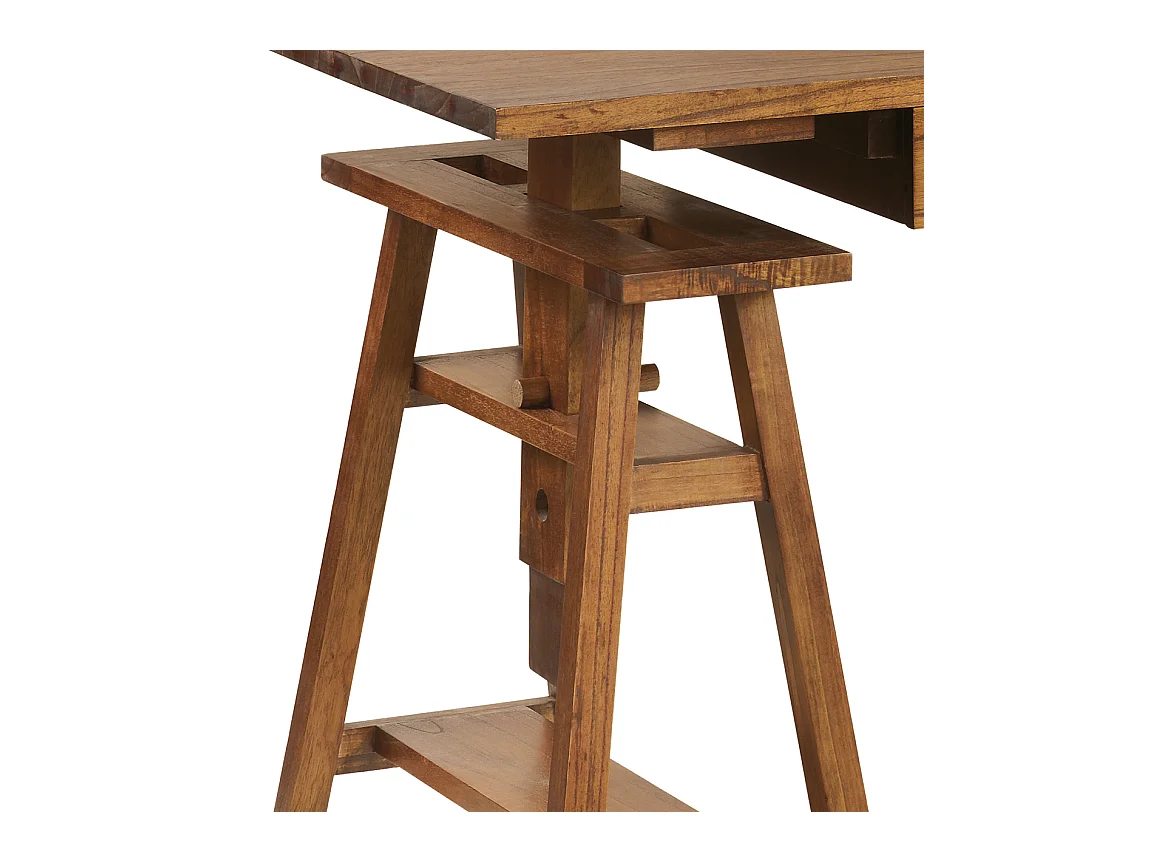 Bureau tréteaux réglable en bois massif ORKA