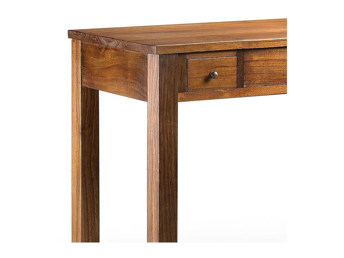 Bureau en bois massif de Mindy 3 tiroirs ORKA 110cm
