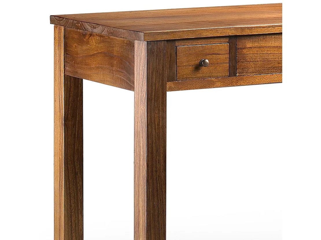 Bureau en bois massif de Mindy 3 tiroirs ORKA 110cm