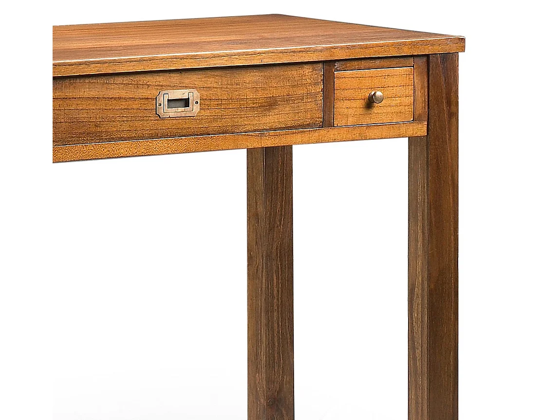 Bureau en bois massif de Mindy 3 tiroirs ORKA 110cm