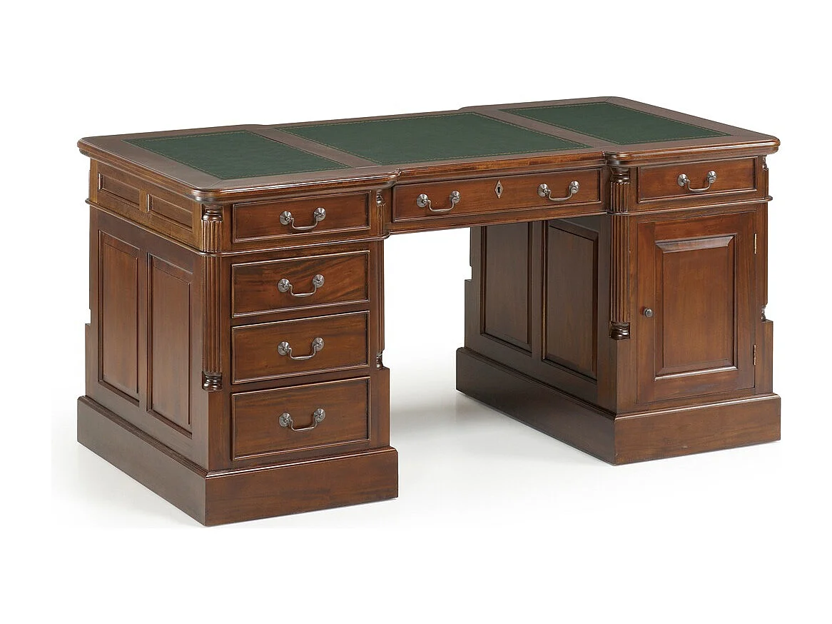 Bureau en bois massif d'acajou CASTLE 160cm