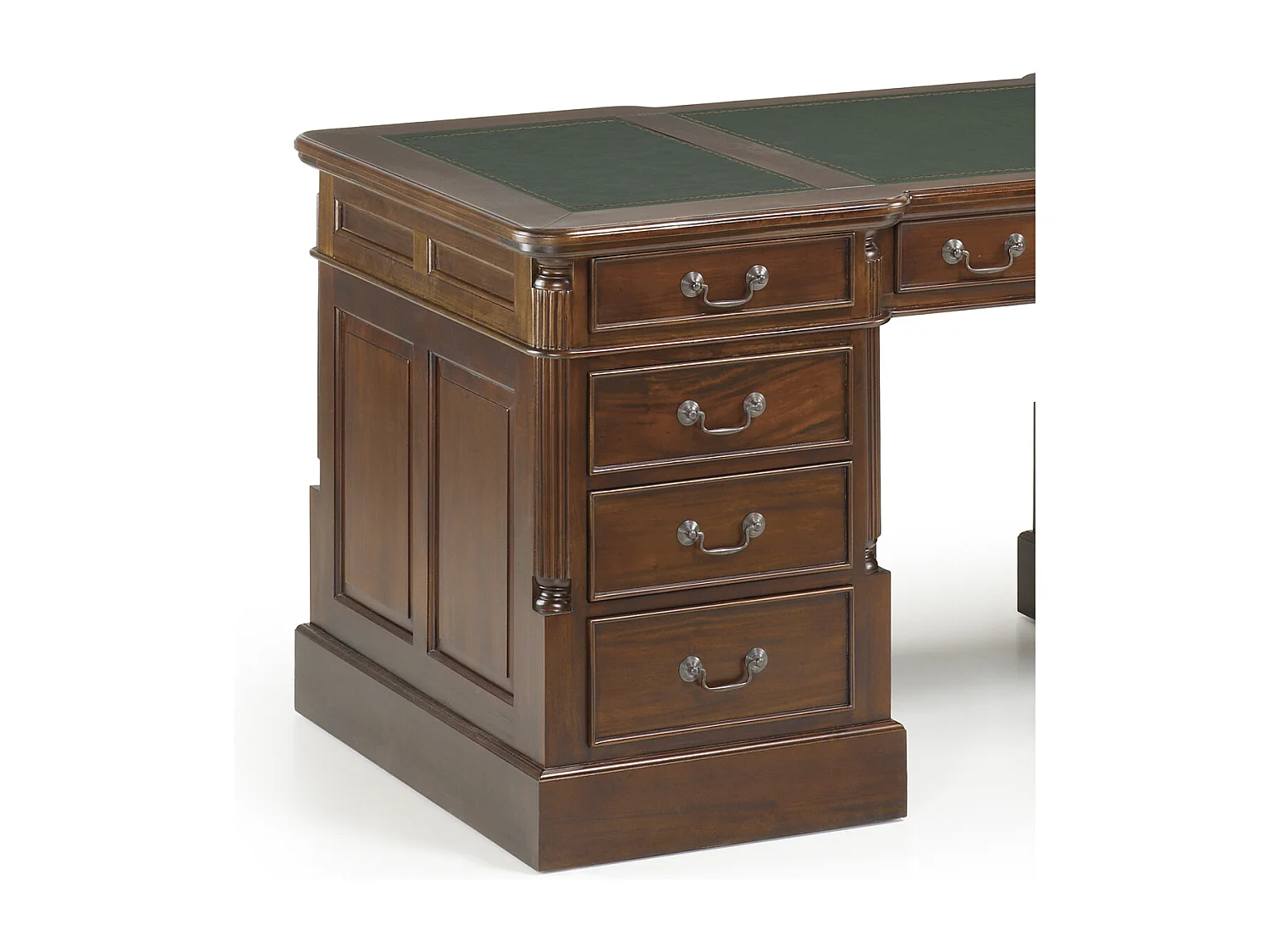 Bureau en bois massif d'acajou CASTLE 160cm