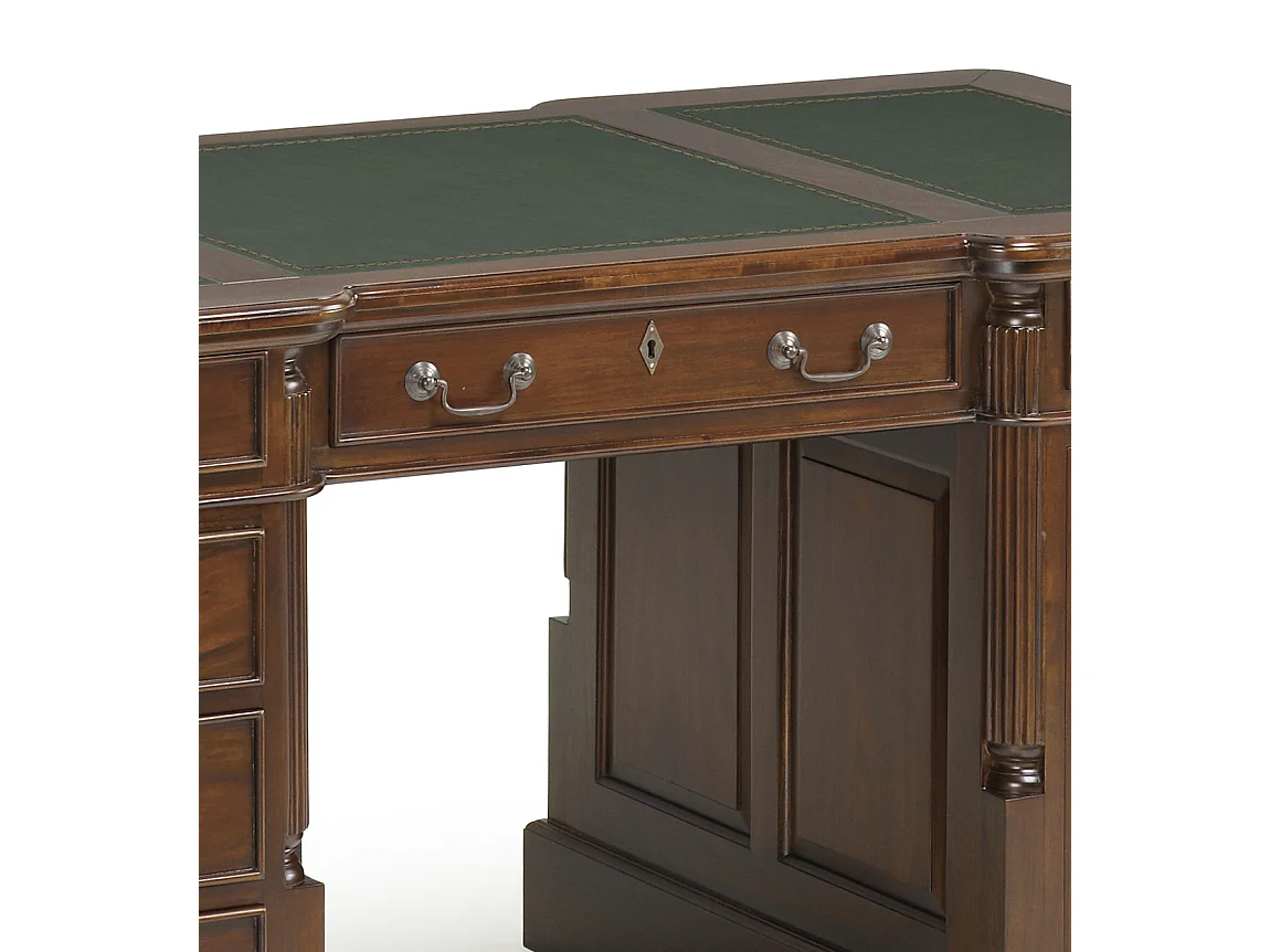 Bureau en bois massif d'acajou CASTLE 160cm