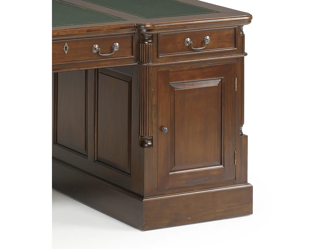 Bureau en bois massif d'acajou CASTLE 160cm