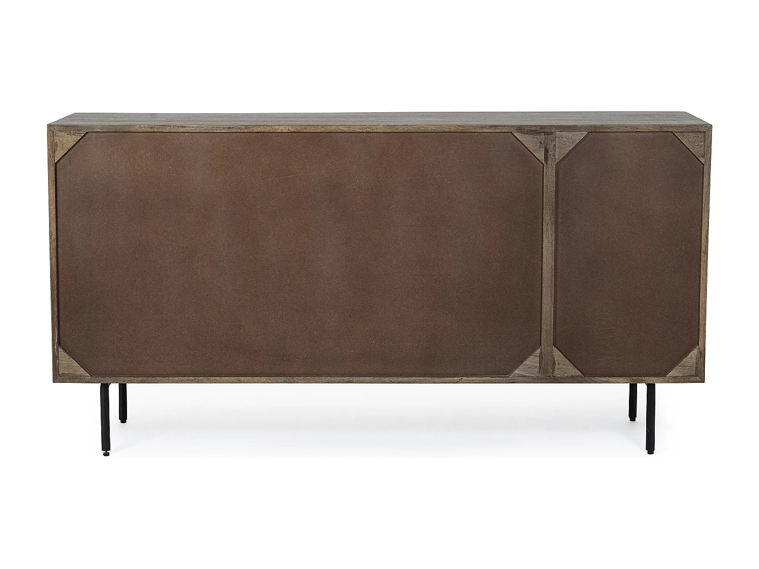 Buffet 2 portes 3 tiroirs en bois massif naturel de manguier Dary 160cm