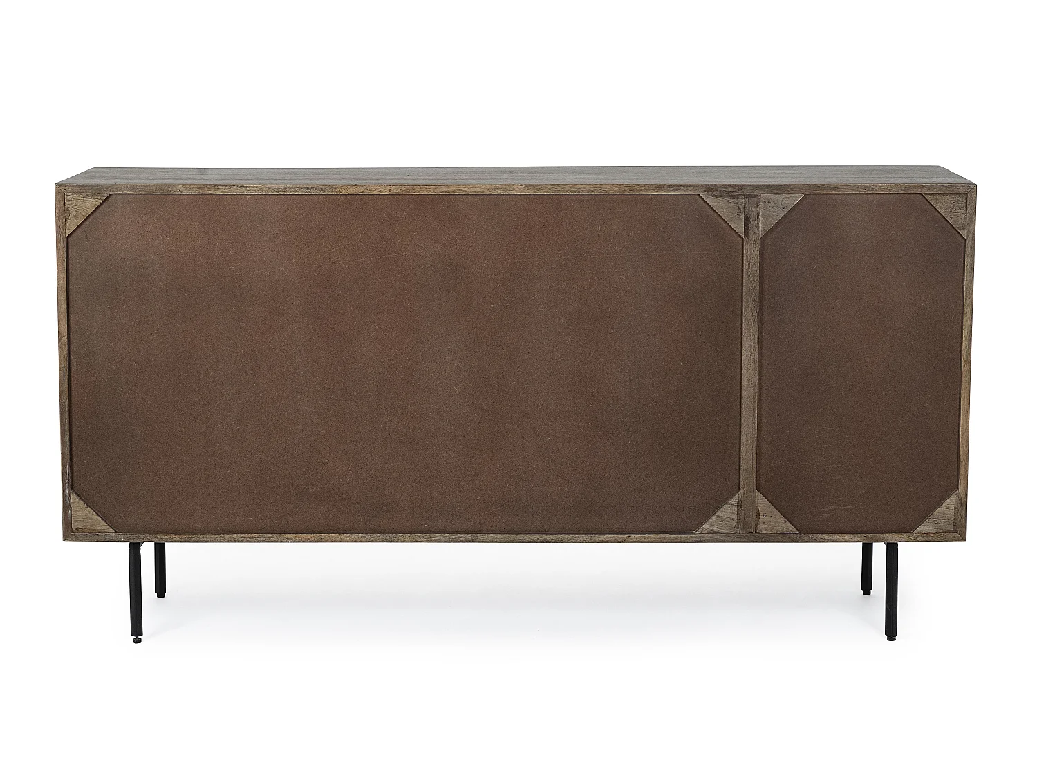 Buffet 2 portes 3 tiroirs en bois massif naturel de manguier Dary 160cm