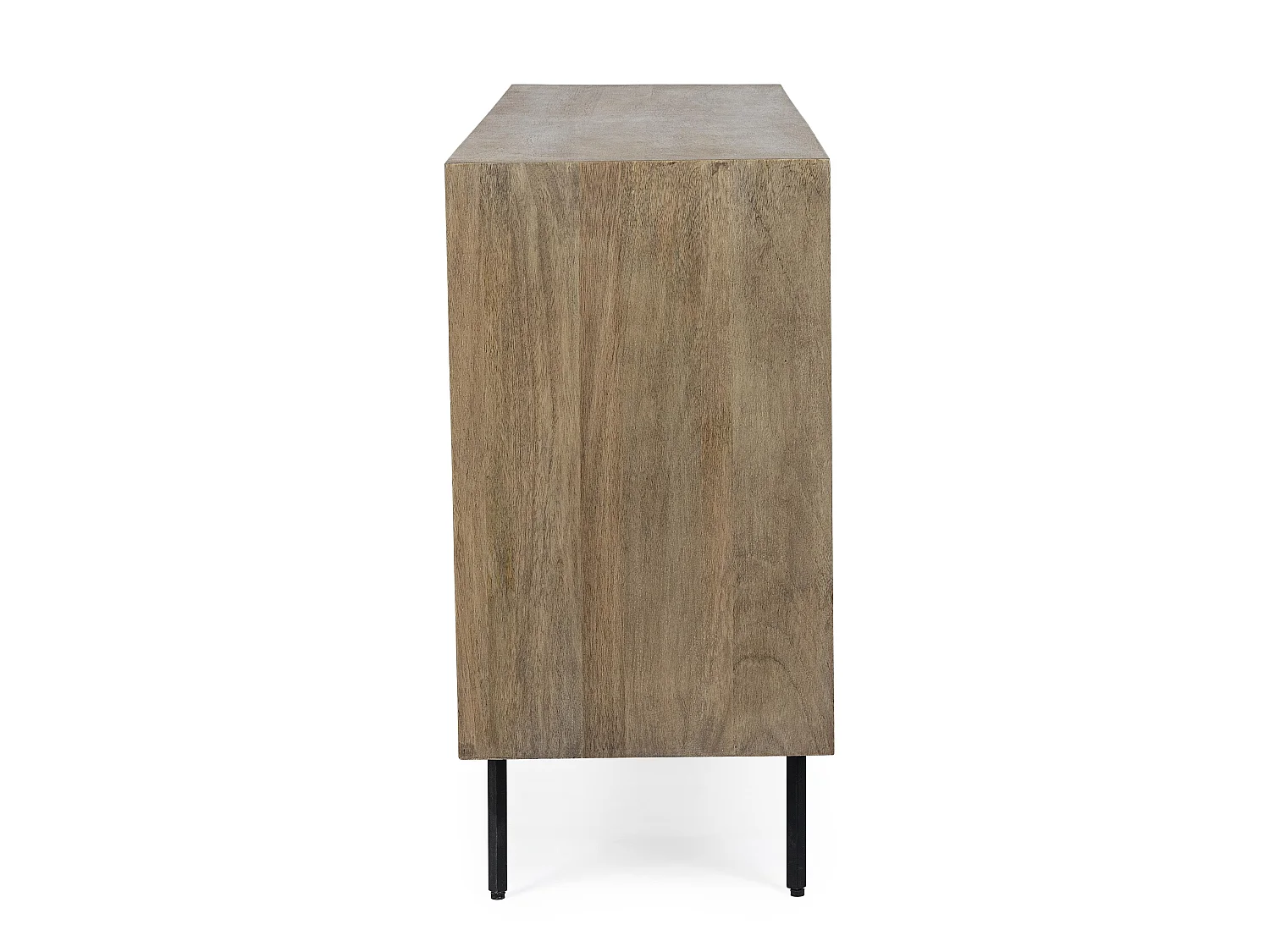 Buffet 2 portes 3 tiroirs en bois massif naturel de manguier Dary 160cm