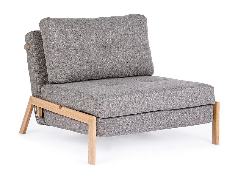 Fauteuil convertible tissu KOREN - Design nordique