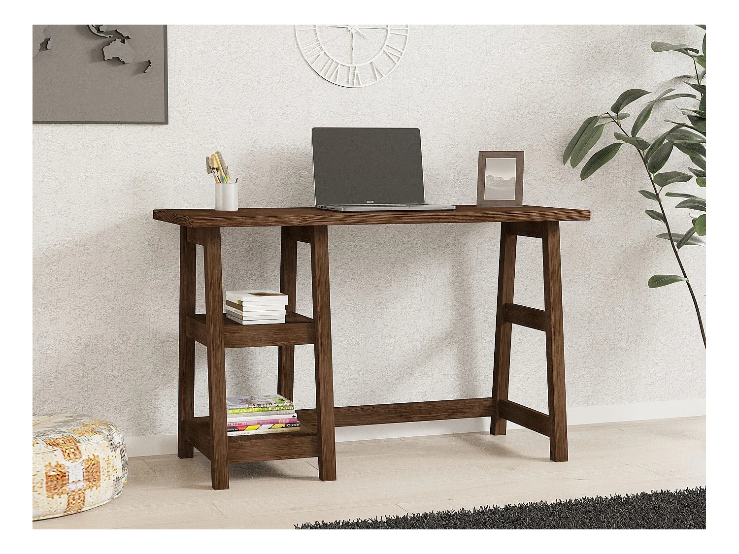 Bureau Abore Pin massif foncé