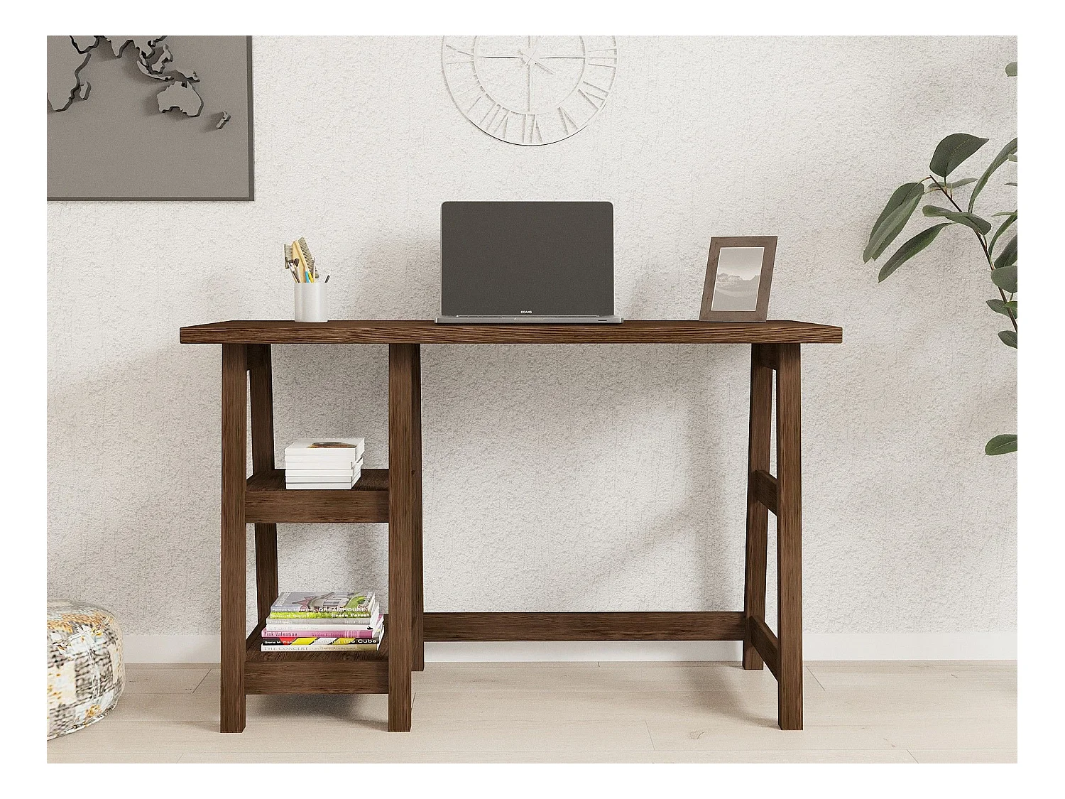 Bureau Abore Pin massif foncé