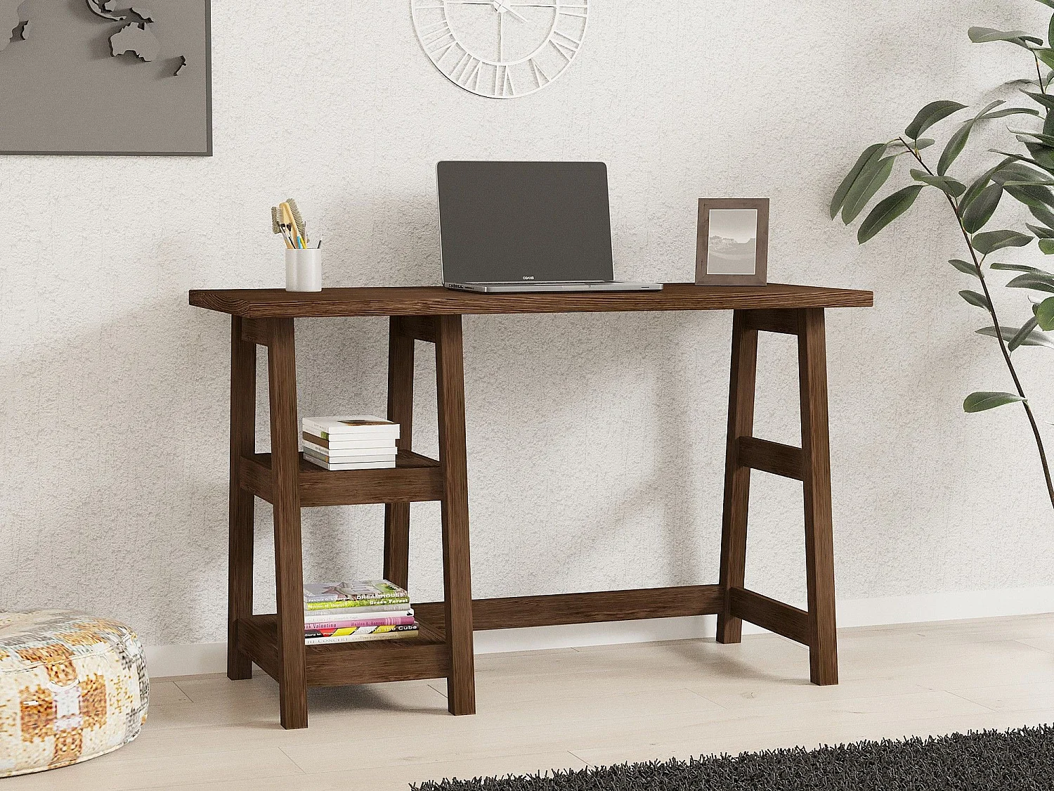 Bureau Abore Pin massif foncé