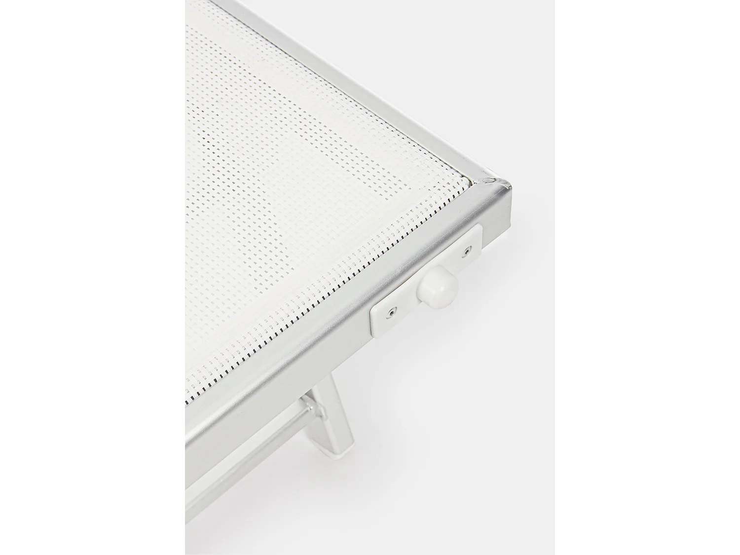 Chaise longue pliante en aluminium blanc Jorgia - Lot de 2