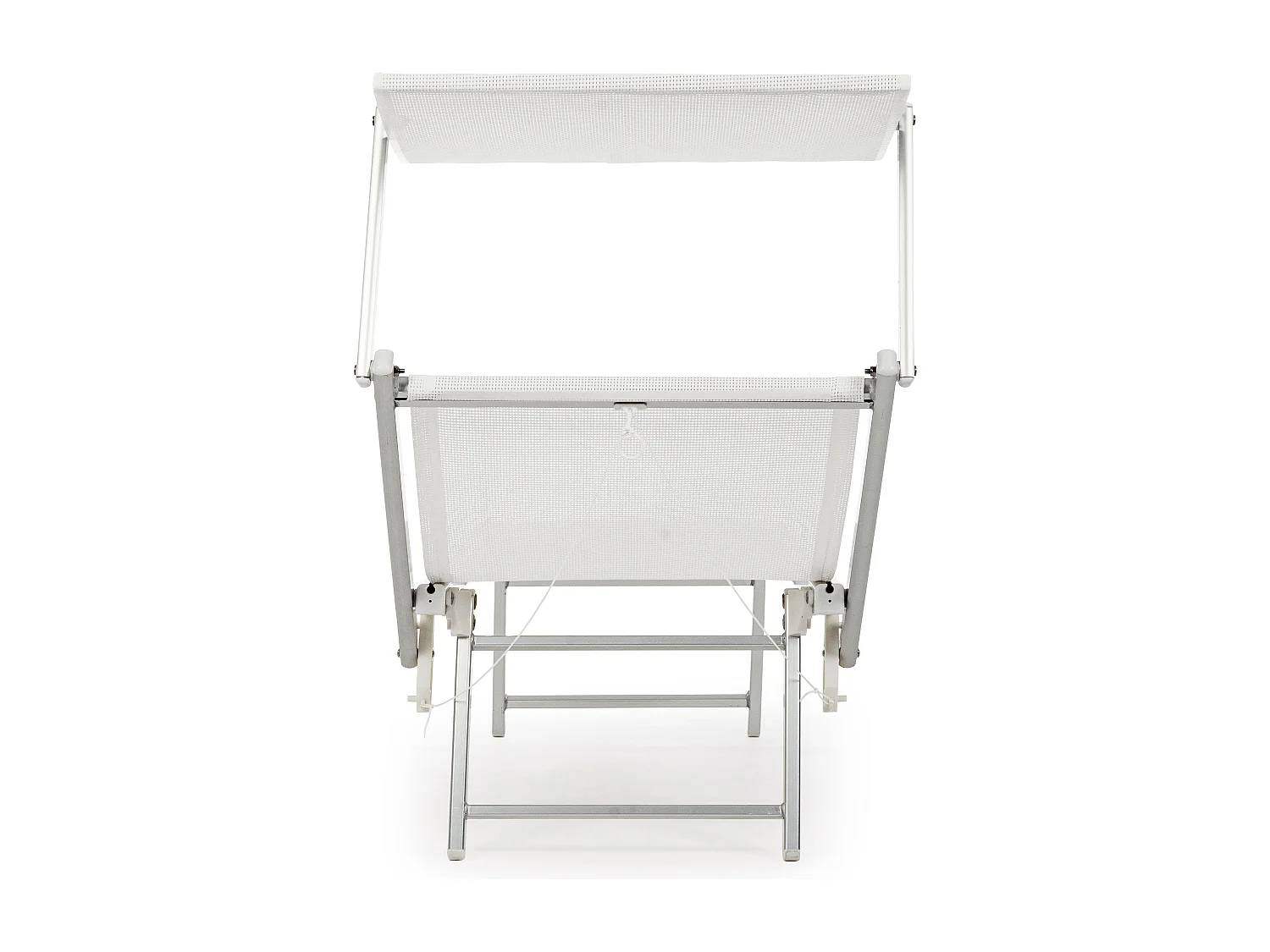 Chaise longue pliante en aluminium blanc Jorgia - Lot de 2