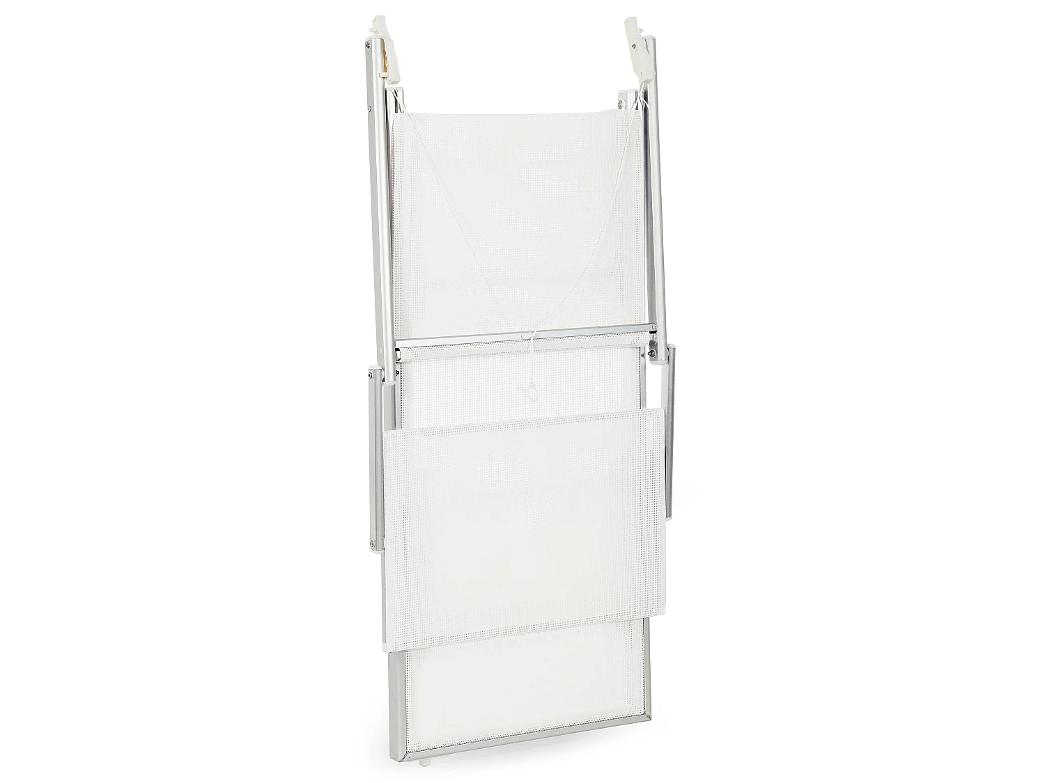 Chaise longue pliante en aluminium blanc Jorgia - Lot de 2