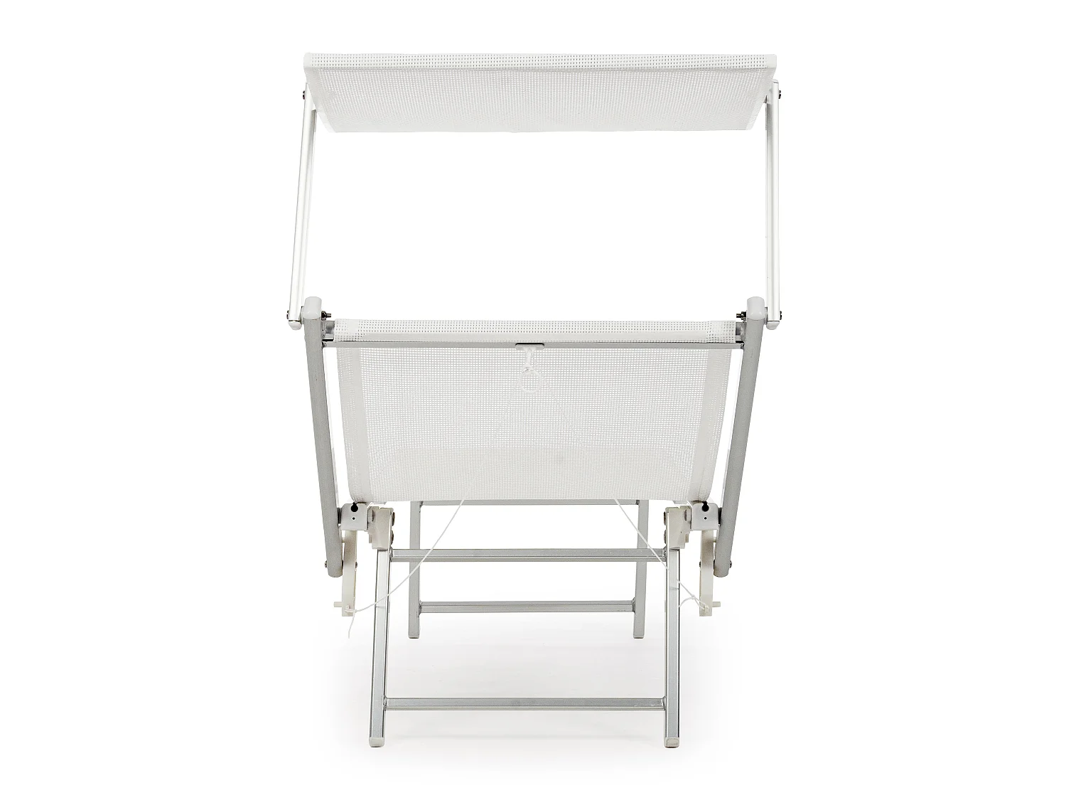 Chaise longue pliante en aluminium blanc Jorgia - Lot de 2