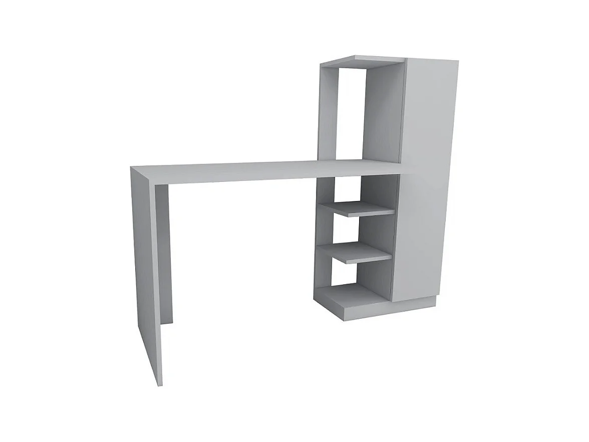 Bureau avec armoire et étagères blanc Klasiko 120