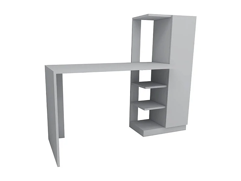 Bureau avec armoire et étagères blanc Klasiko 120