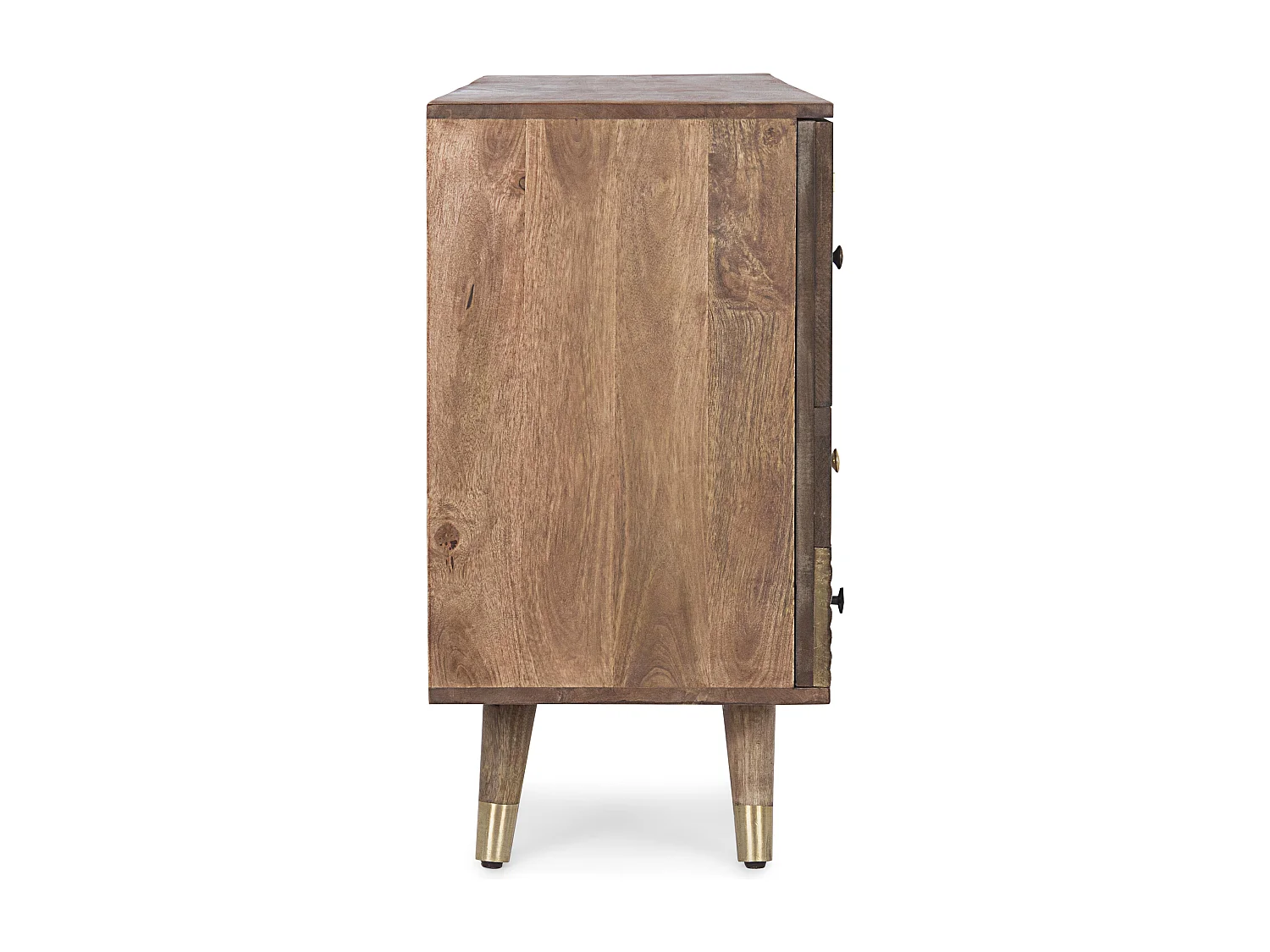 Buffet 2 portes 4 tiroirs multi matières colorées Doki 150cm