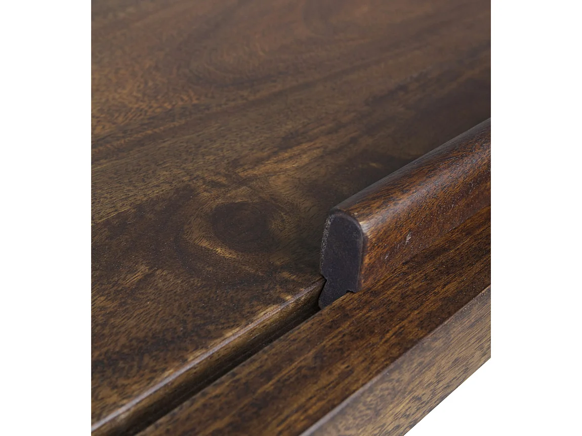 Bureau inclinable industriel fer noir et bois de manguier marron Kouba 80cm