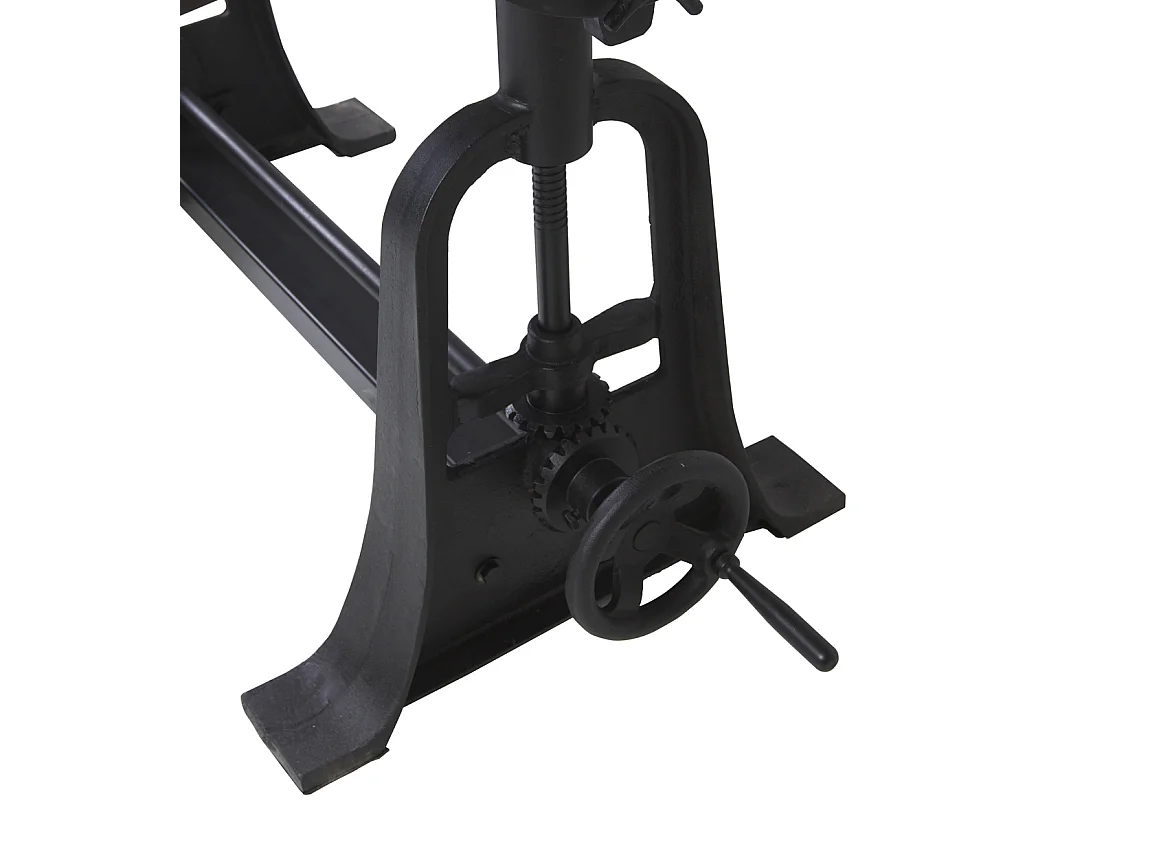 Bureau inclinable industriel fer noir et bois de manguier marron Kouba 80cm