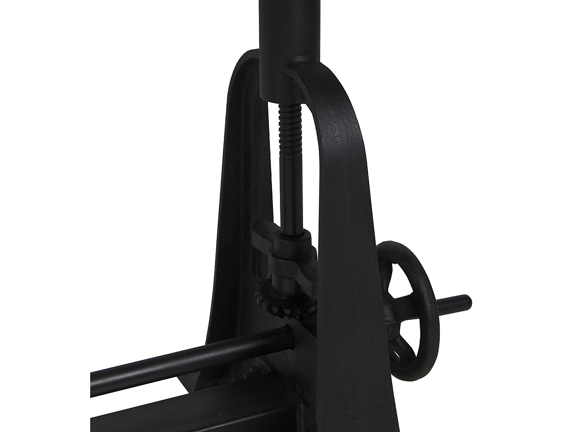 Bureau inclinable industriel fer noir et bois de manguier marron Kouba 80cm