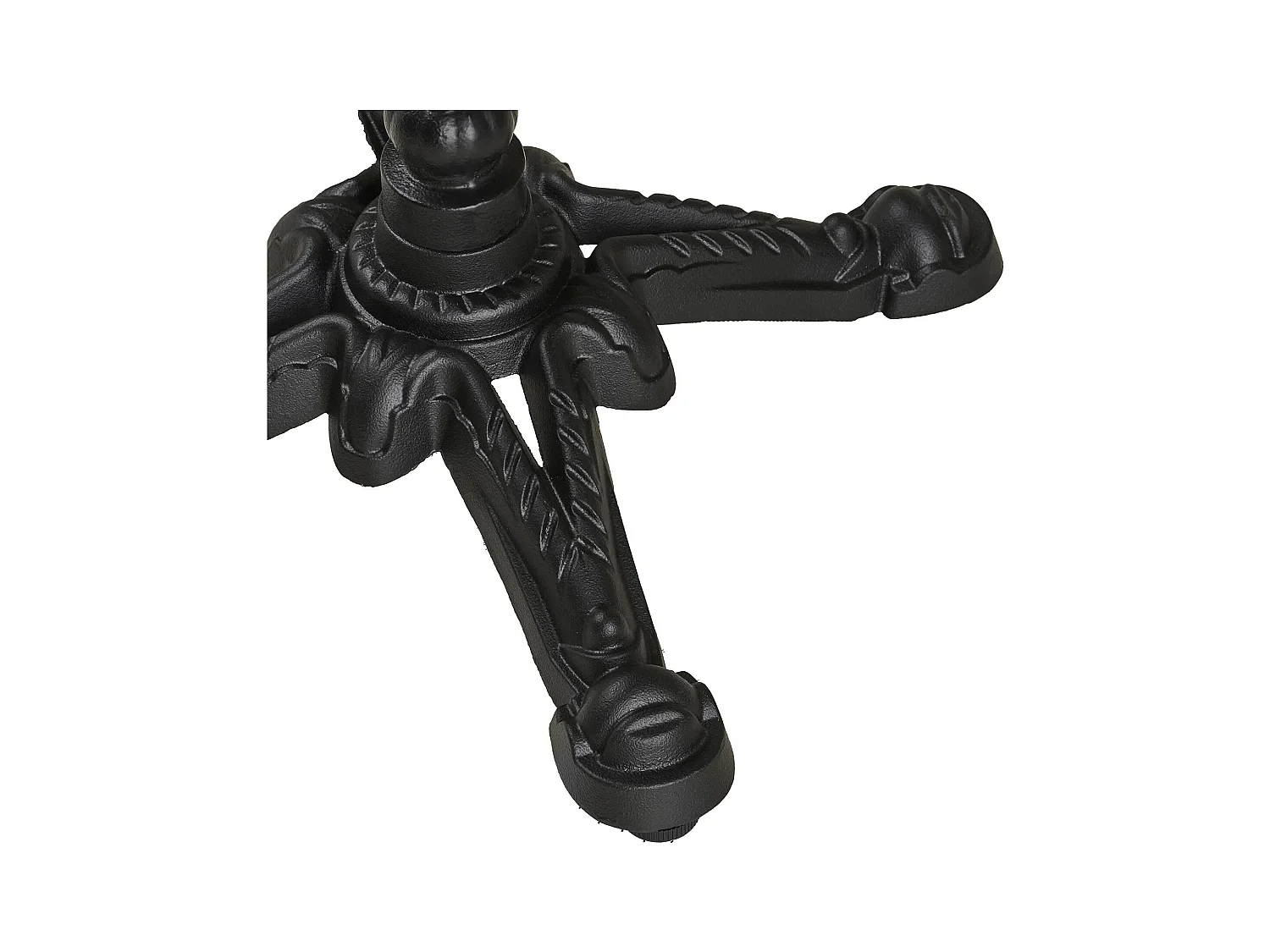 Table de bistrot carrée VALIZA 60cm – Plateau effet marbre gris foncé & pieds en aluminium noir