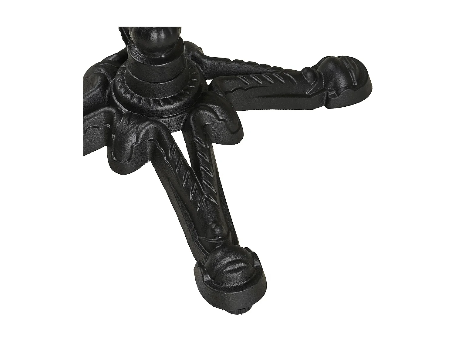 Table de bistrot carrée VALIZA 60cm – Plateau effet marbre gris foncé & pieds en aluminium noir