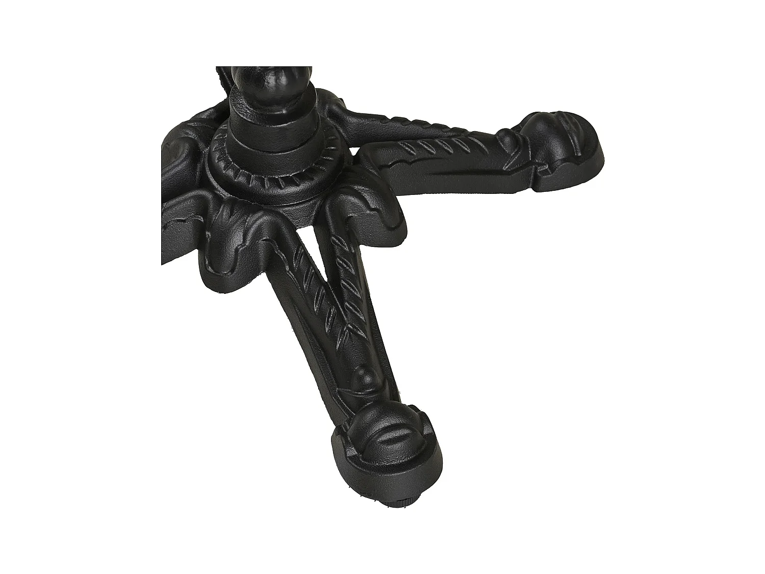 Table de bistrot ronde MAYORK Ø60cm – Plateau blanc aspect marbre, bord doré & pied métal noir