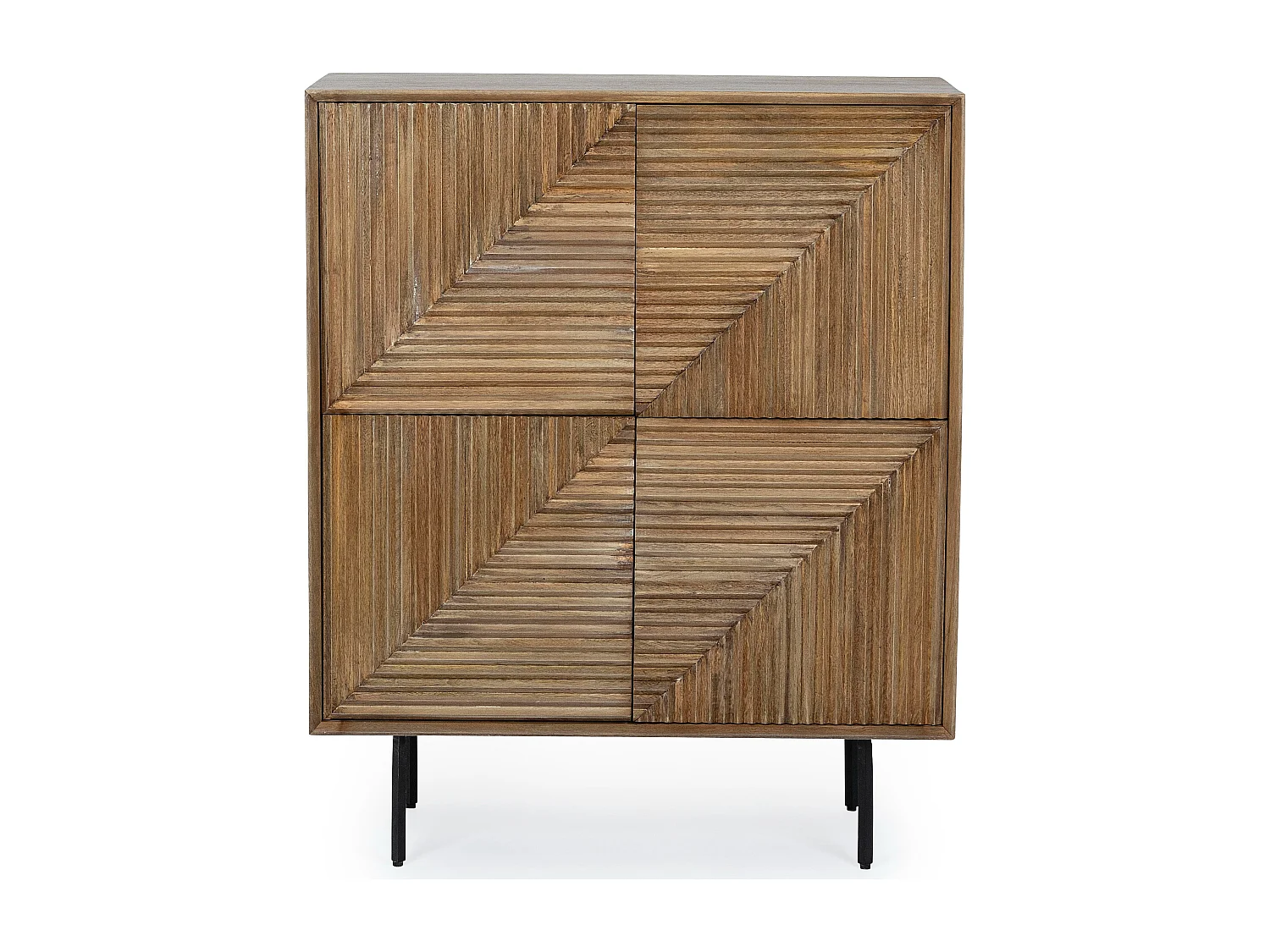 Aparador Dary 4 puertas madera maciza de mango natural 92 cm