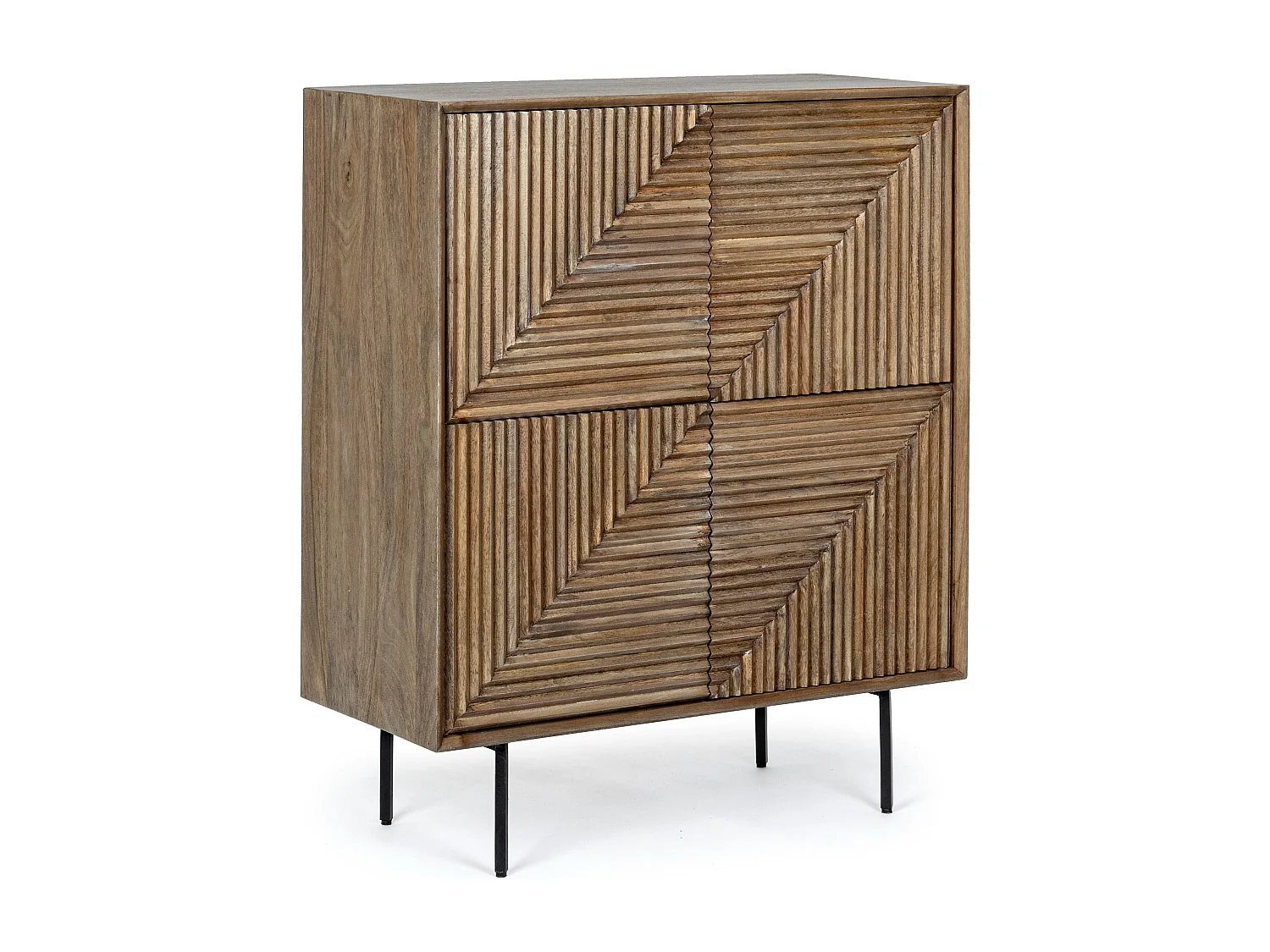 Aparador Dary 4 puertas madera maciza de mango natural 92 cm