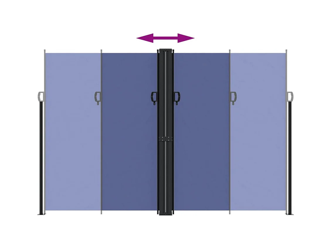 Auvent latéral rétractable bleu 220x1000