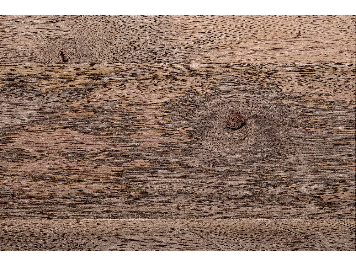 Buffet industriel 2 portes 2 tiroirs bois de manguier recyclé et acier noir Kramer 193cm