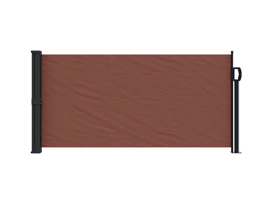 Auvent latéral rétractable marron 100x500