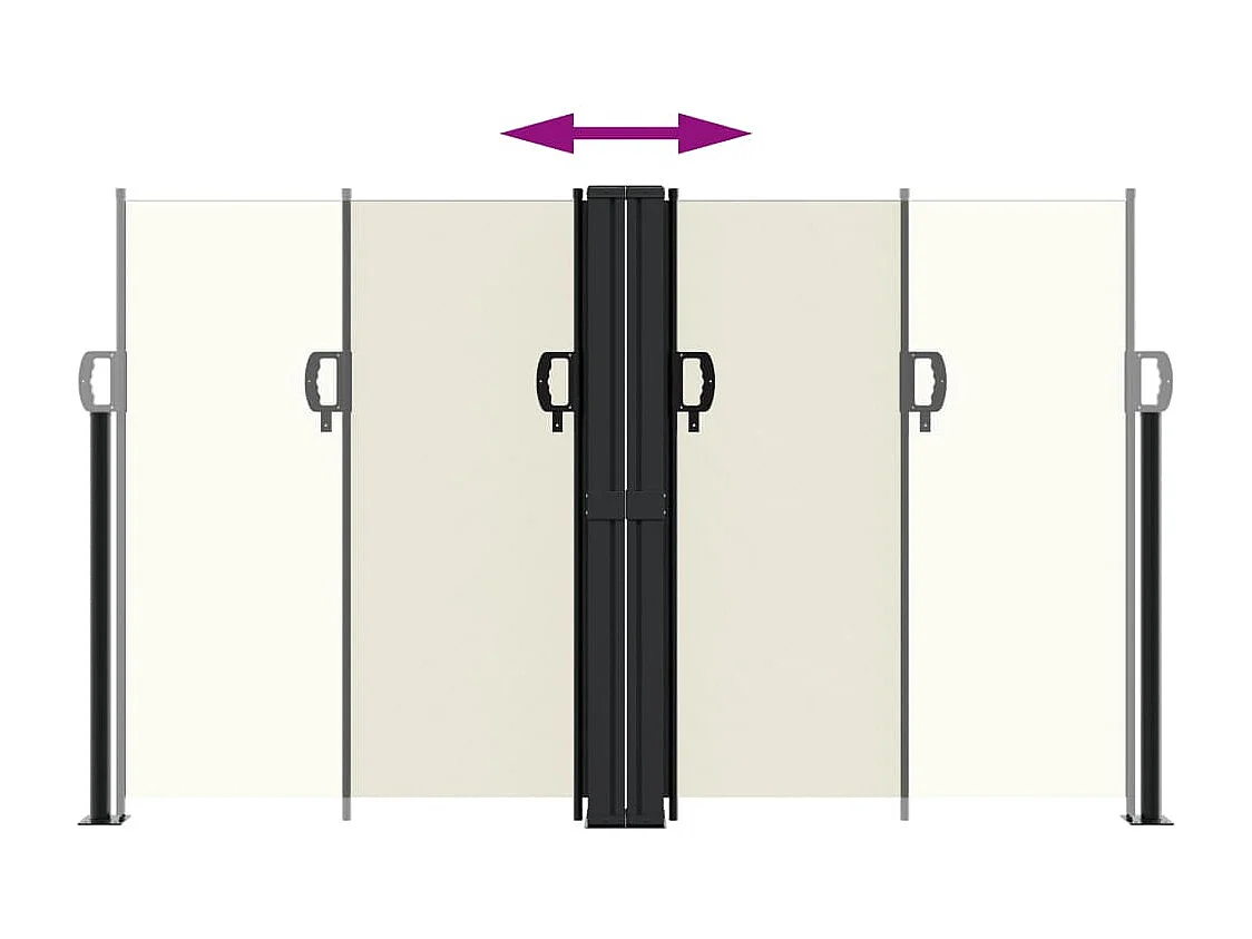 Auvent latéral rétractable crème 140x1000