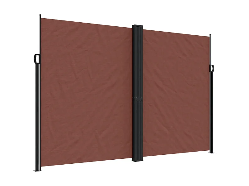 Auvent latéral rétractable marron 220x1000