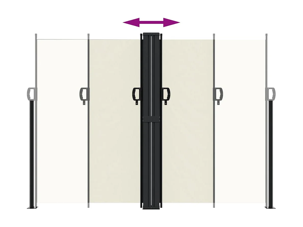 Auvent latéral rétractable crème 180x1200