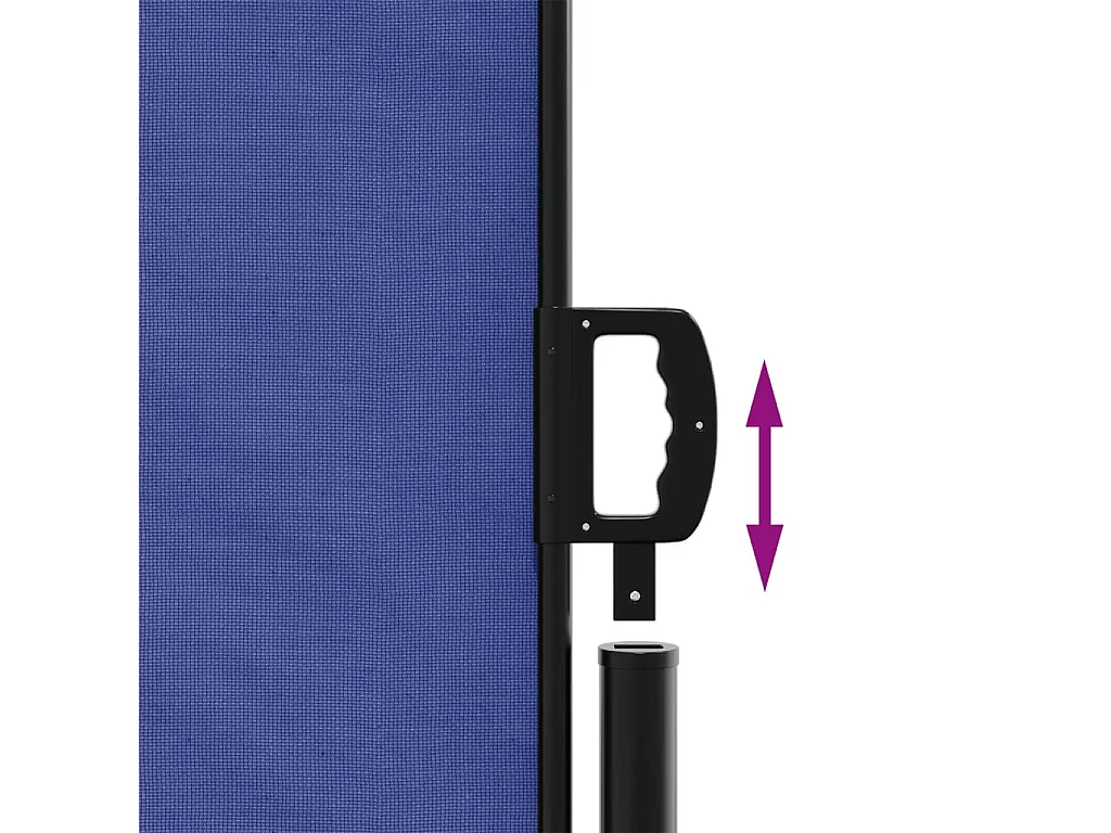 Auvent latéral rétractable bleu 200x600