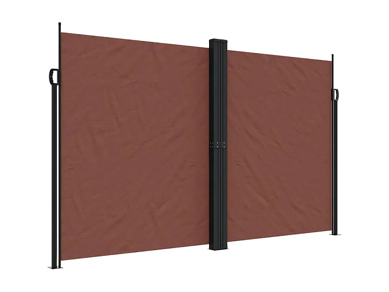 Auvent latéral rétractable marron 200x600