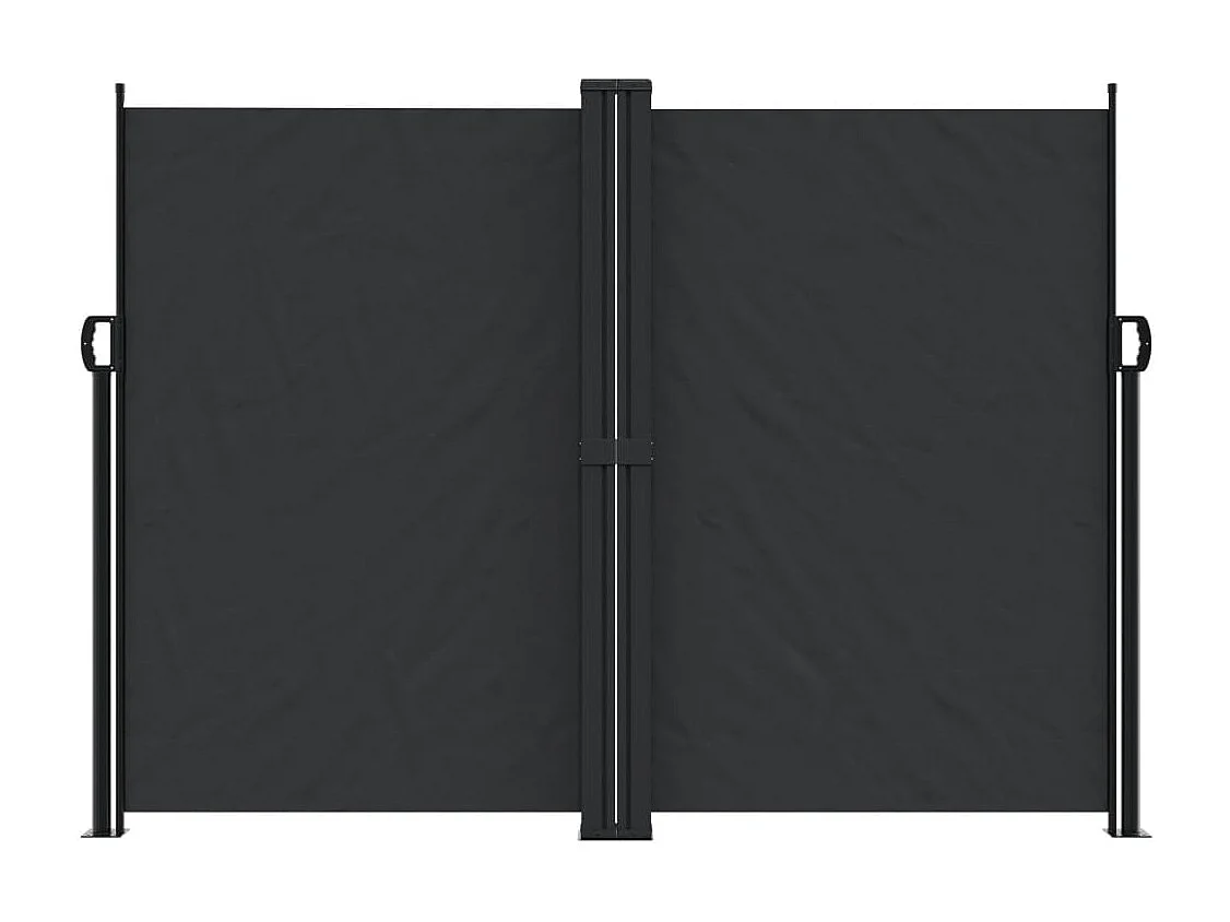 Auvent latéral rétractable noir 180x600