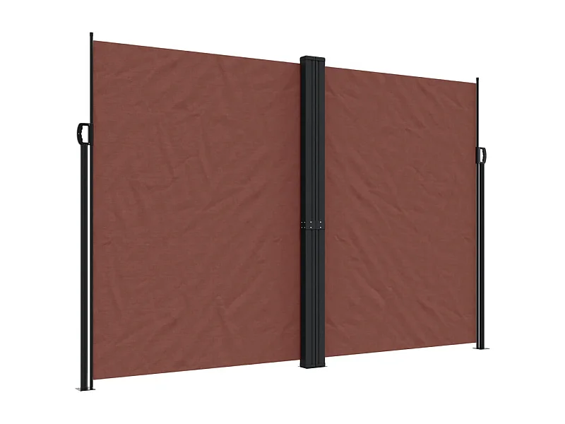Auvent latéral rétractable marron 220x600