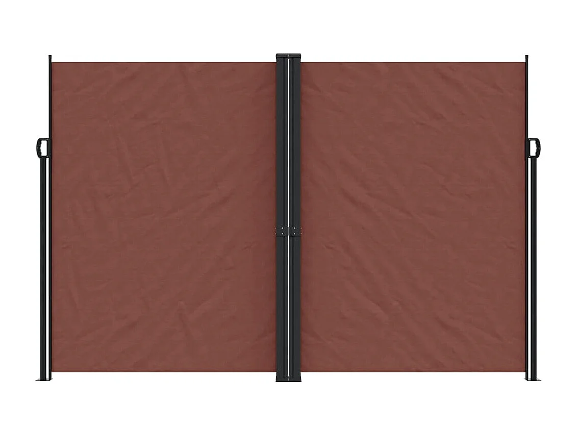 Auvent latéral rétractable marron 220x600