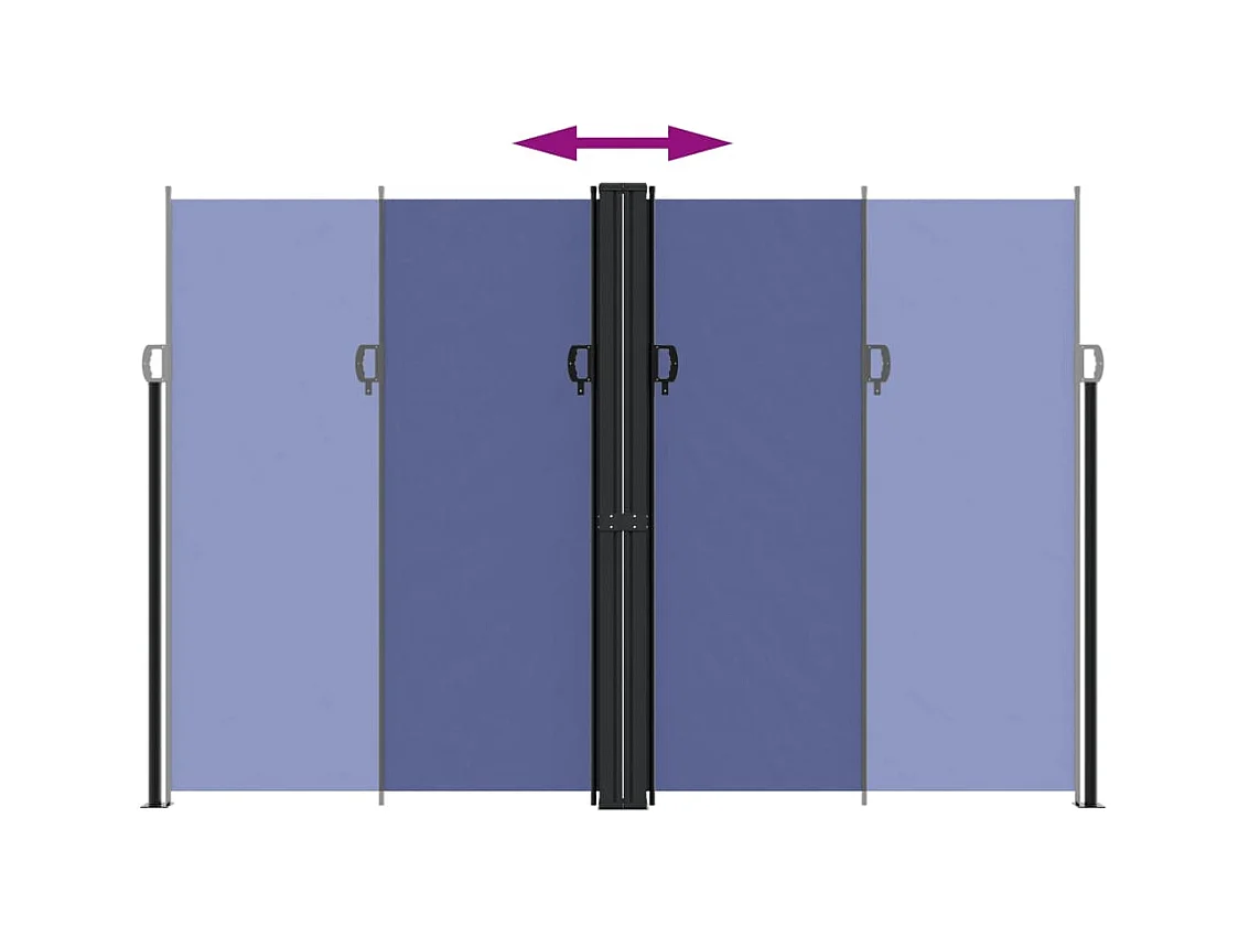 Auvent latéral rétractable bleu 220x600