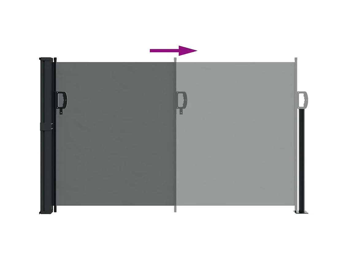 Auvent latéral rétractable anthracite 120x300