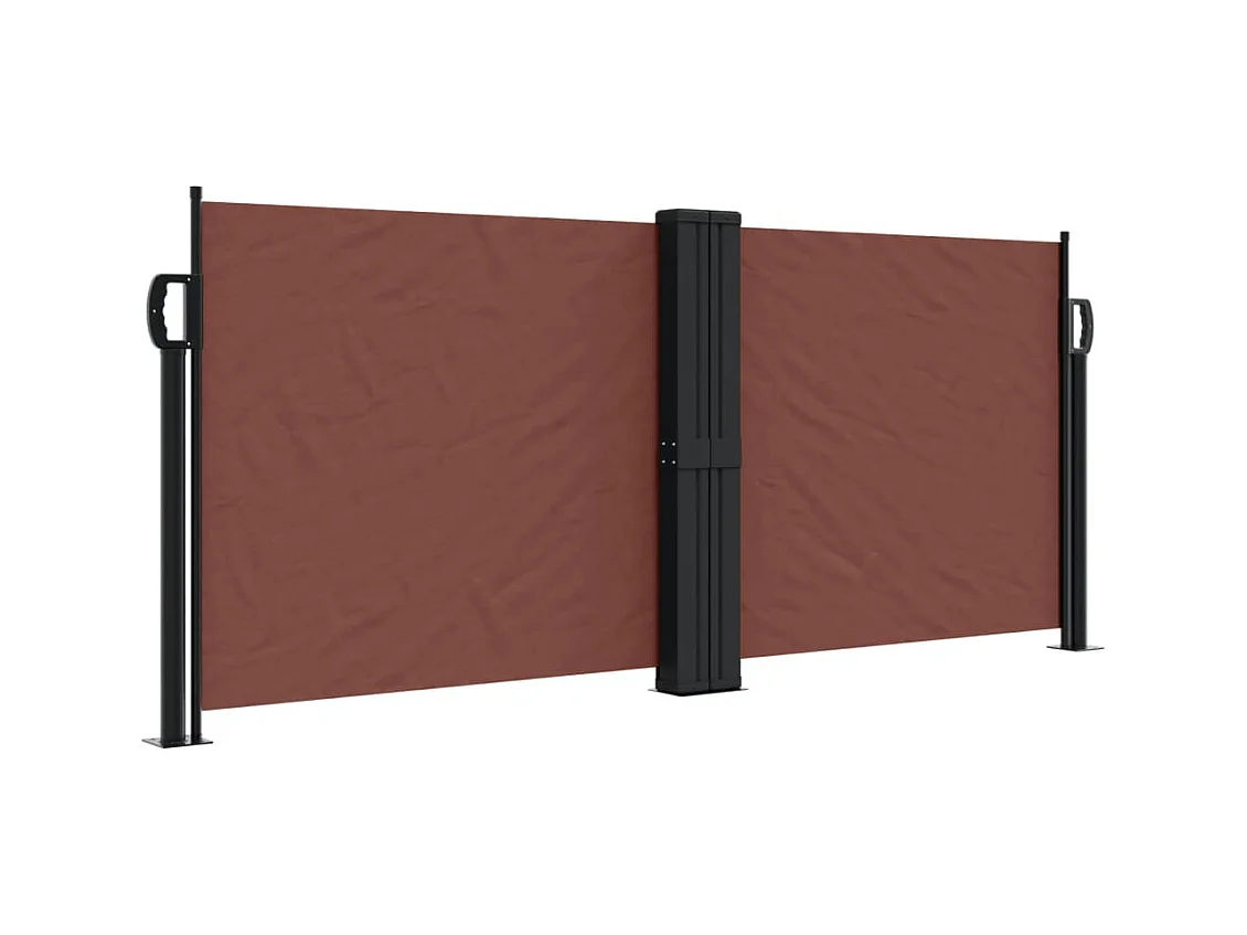 Auvent latéral rétractable marron 100x600